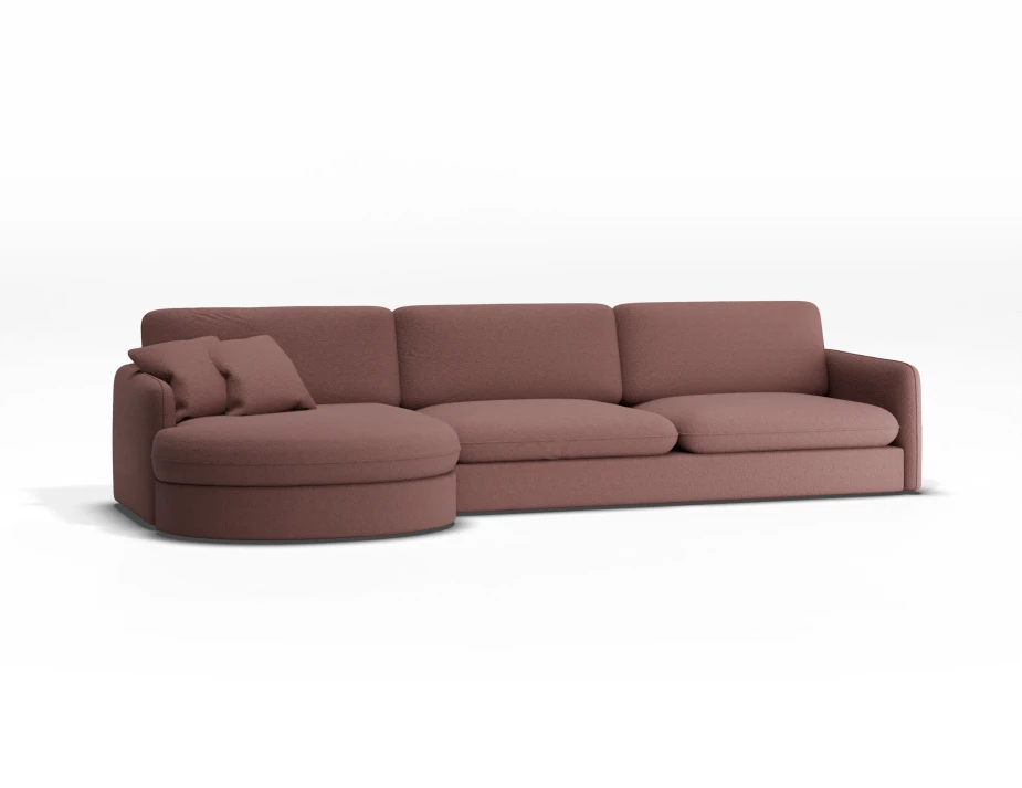 Monte 4seaterpillow Largechaiseleft Desirecoral