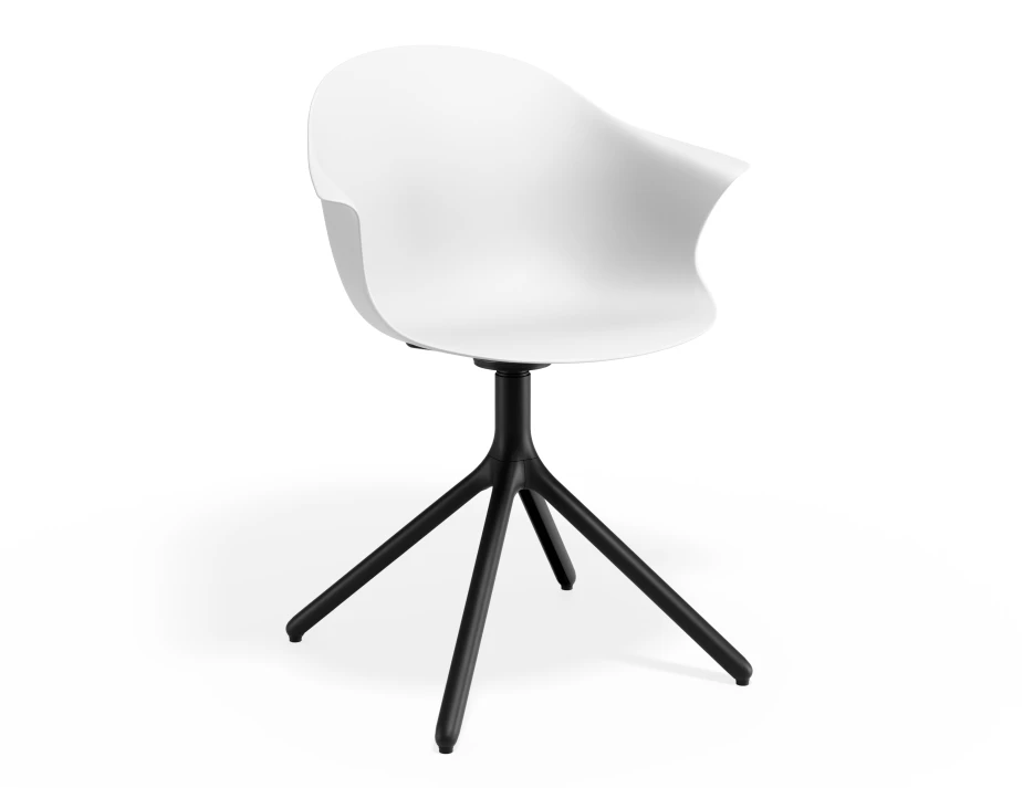 Pebble Armchair Whiteseat Swivelbase