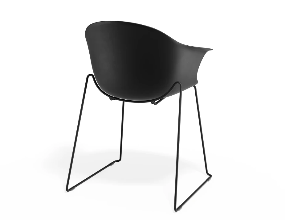 Pebble Armchair Blackseat Sledblack