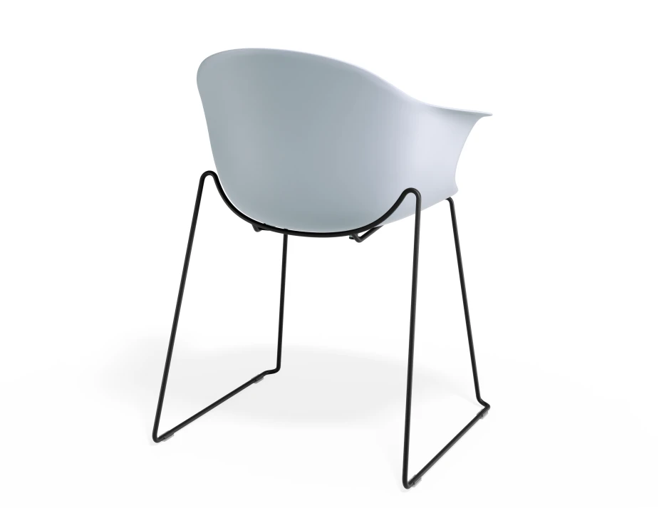 Pebble Armchair Palebluev3seat Sledblack