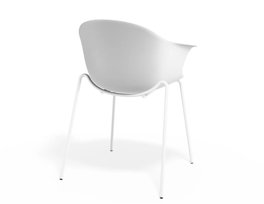 Pebble Armchair Whiteseat 4postwhite