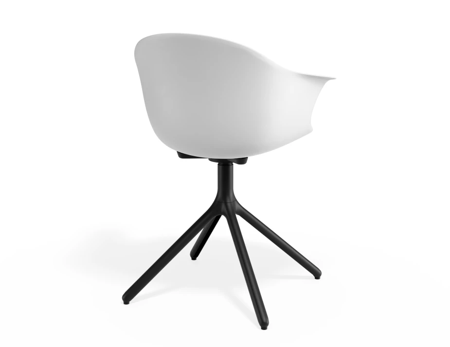 Pebble Armchair Whiteseat Swivelbase