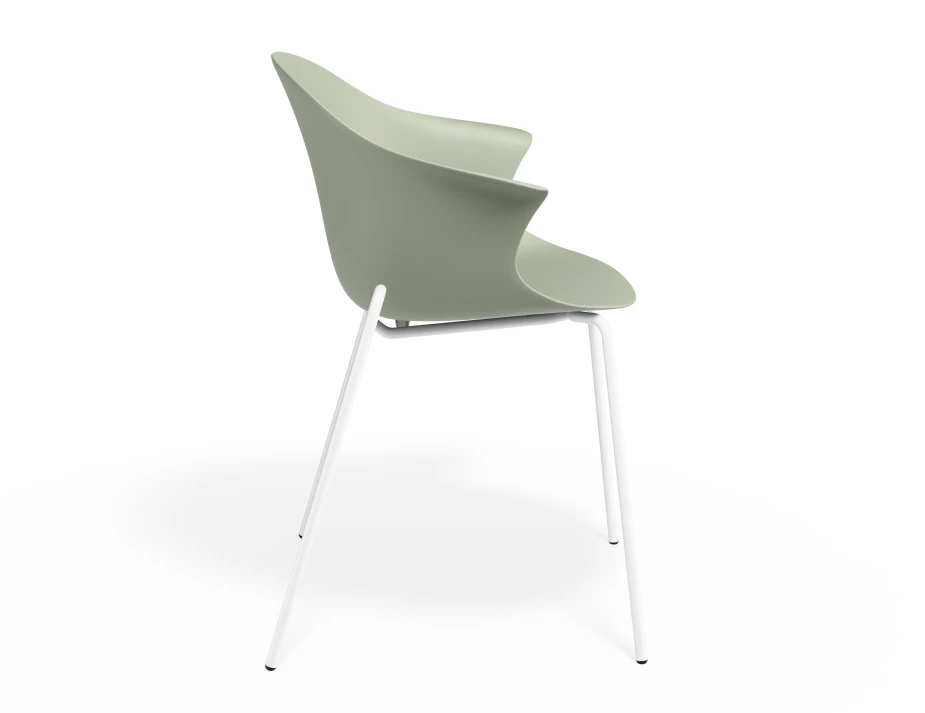 Pebble Armchair Greenseat 4postwhite