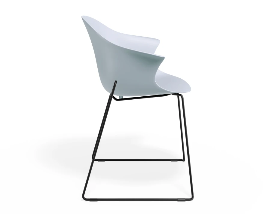 Pebble Armchair Palebluev3seat Sledblack
