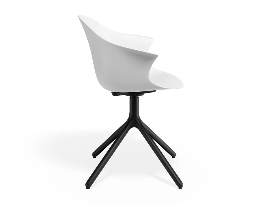 Pebble Armchair Whiteseat Swivelbase