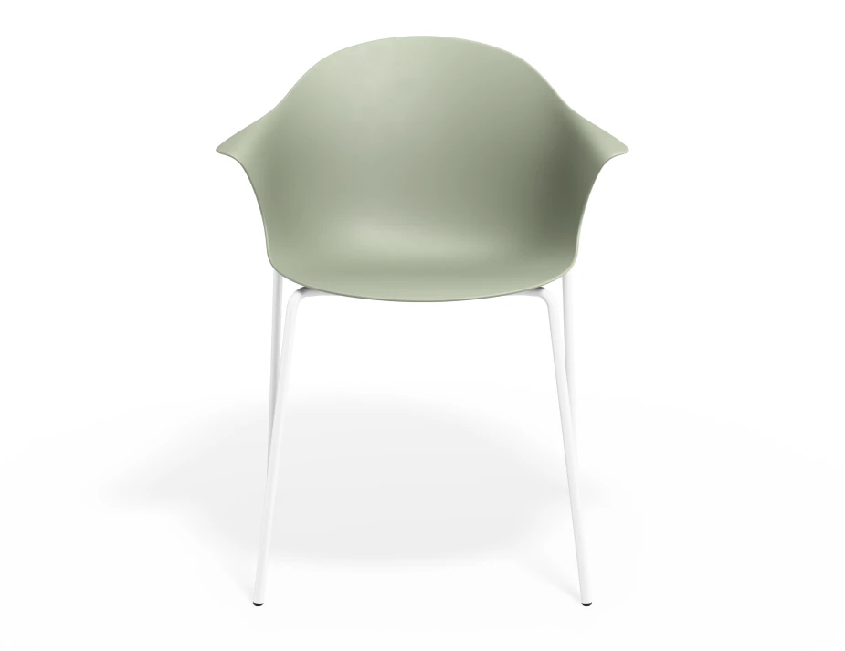 Pebble Armchair Greenseat 4postwhite