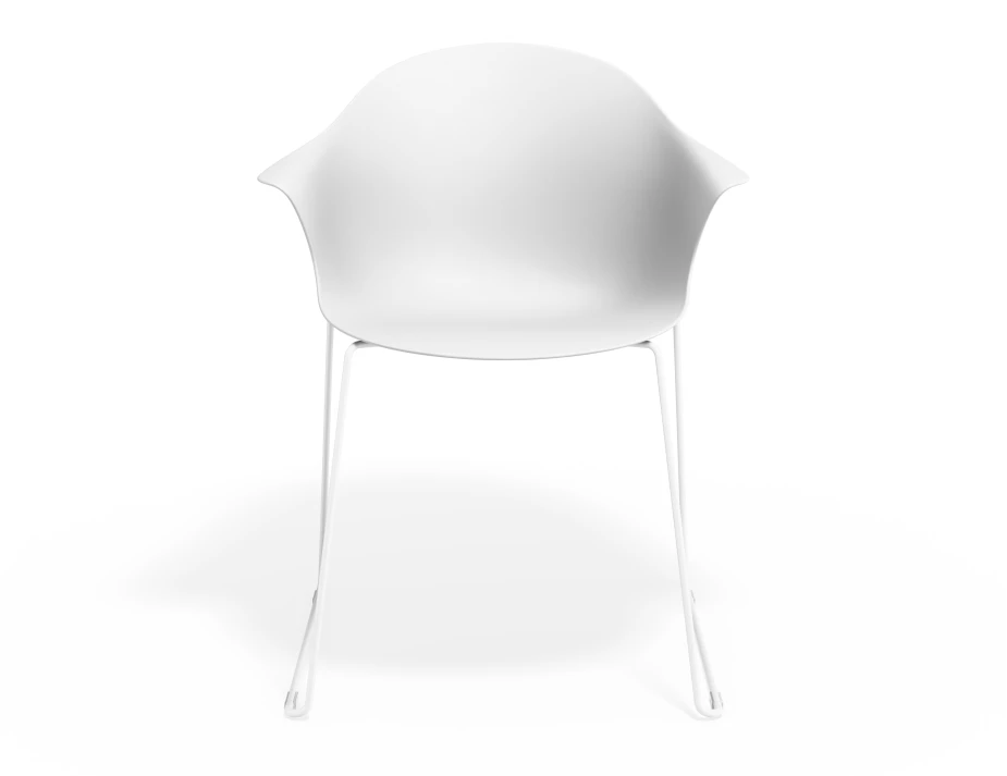 Pebble Armchair Whiteseat Sledwhite