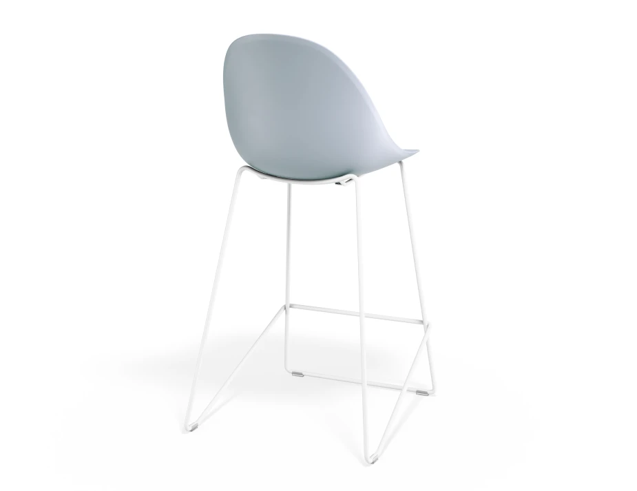 Pebble Kitchenstool Palebluev3seat Whiteframe