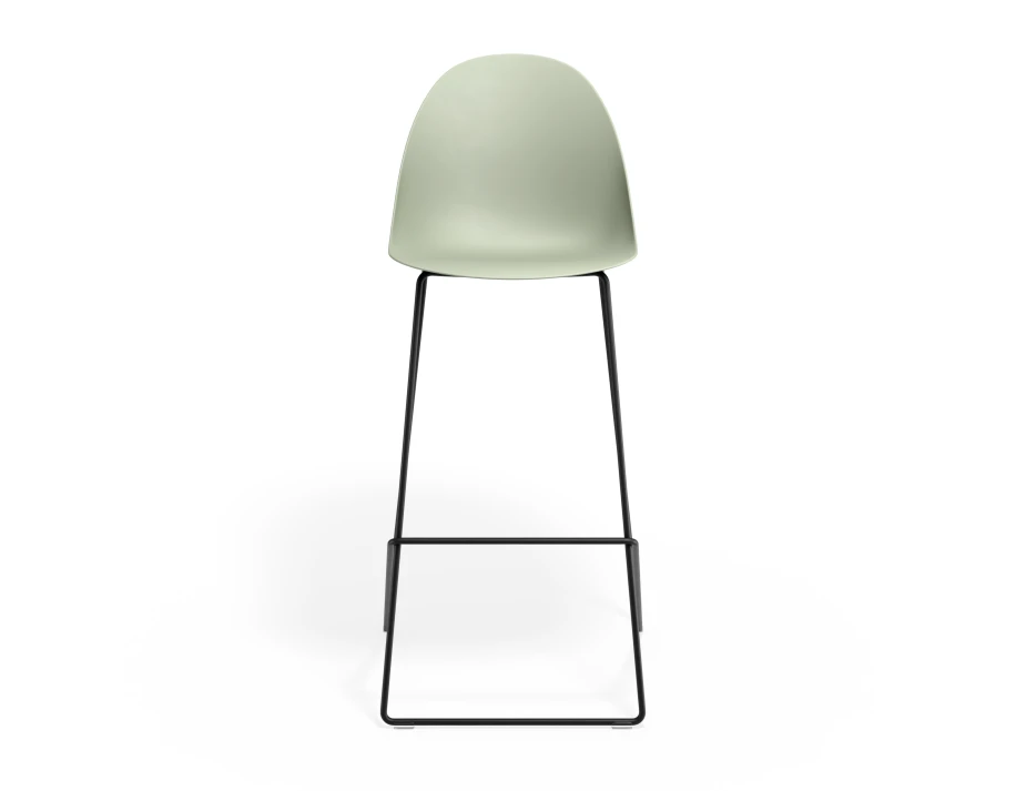 Pebble Barstool Greenseat Blackframe