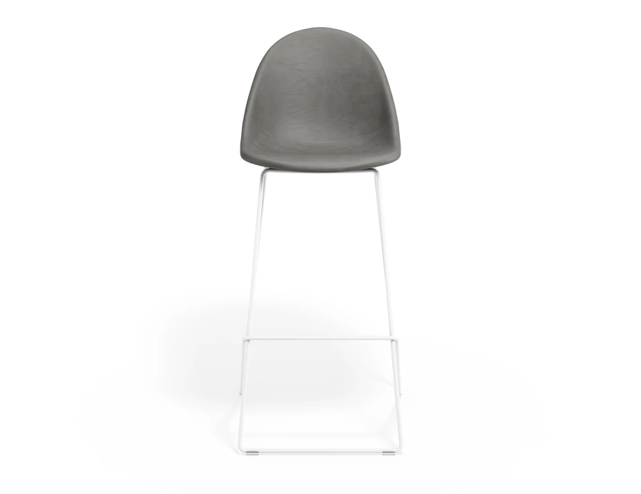 Pebble Barstool Greypuseat Whiteframe