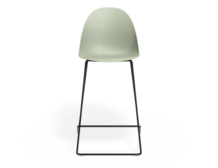 Pebble Kitchenstool Greenseat Blackframe