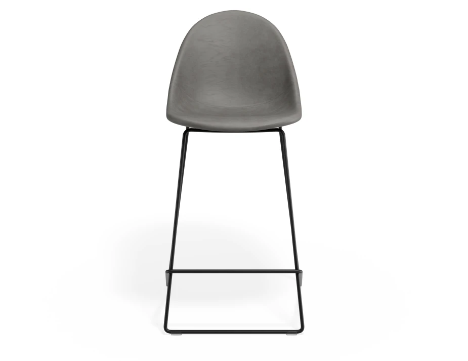 Pebble Kitchenstool Greypuseat Blackframe