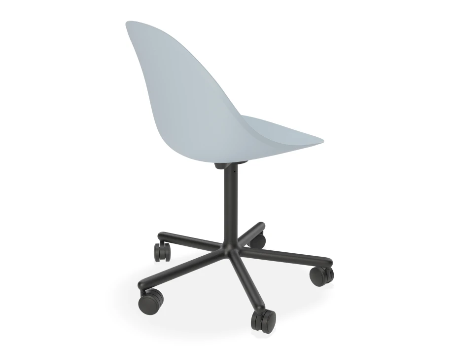 Blue Swivel Castor Pebble Back