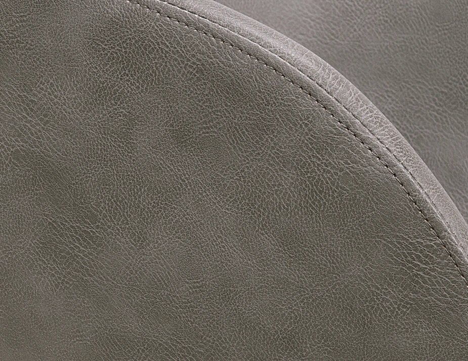 Grey Leather Close Up Seam