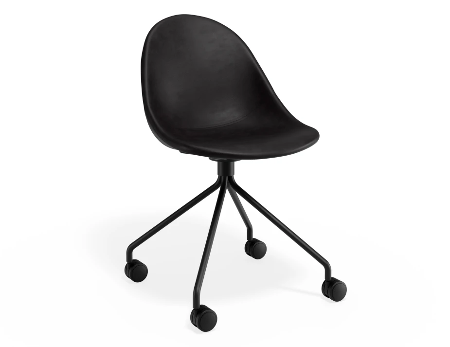 Pebble Chair Blackpuseat Pyramidcastors