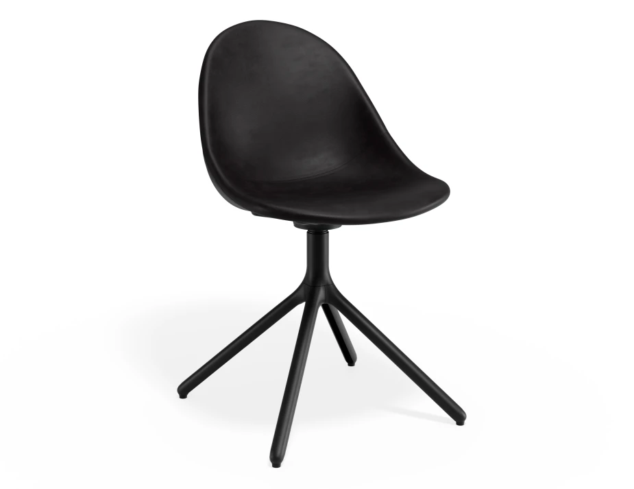 Pebble Chair Blackpuseat Swivelbase