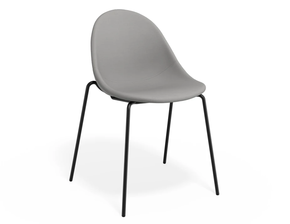 Pebble Chair Cloudgreyfabricseat 4postblack
