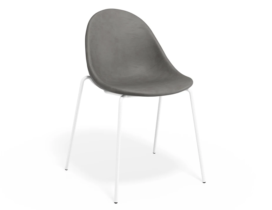 Pebble Chair Greypuseat 4postwhite