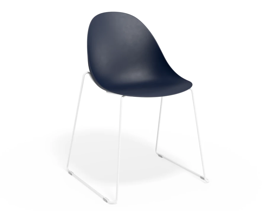 Pebble Chair Navyseat Sledwhite
