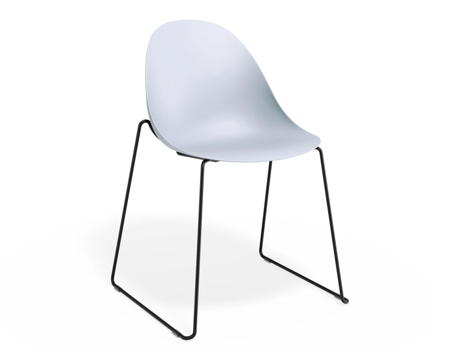 Pebble Chair Palebluev3seat Sledblack