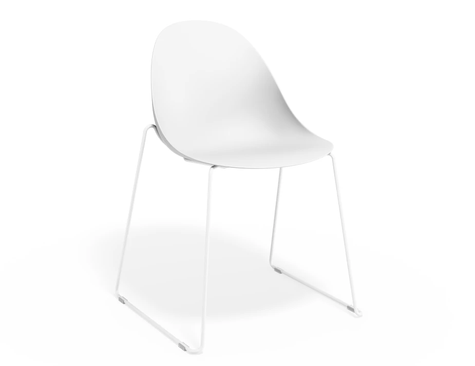 Pebble Chair Whiteseat Sledwhite