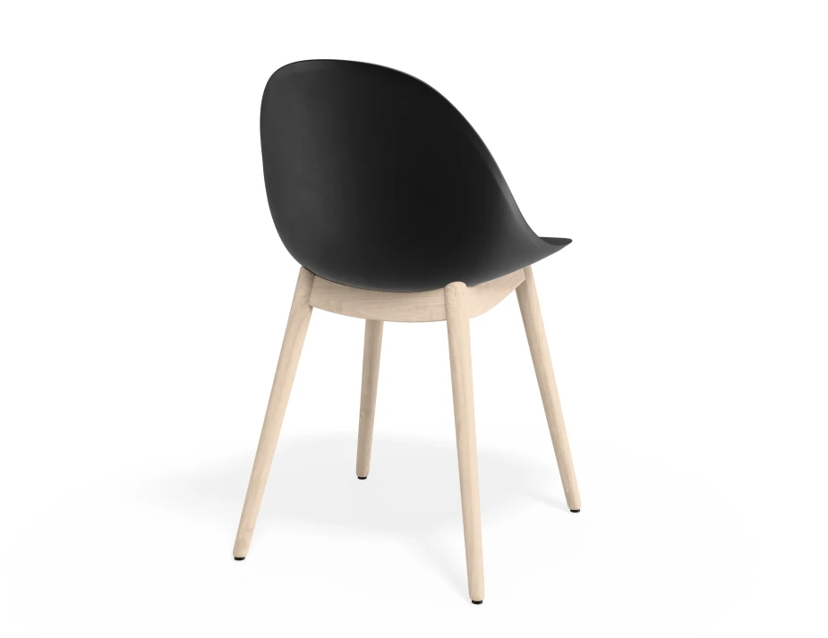 Pebble Chair Blackseat Beechbase
