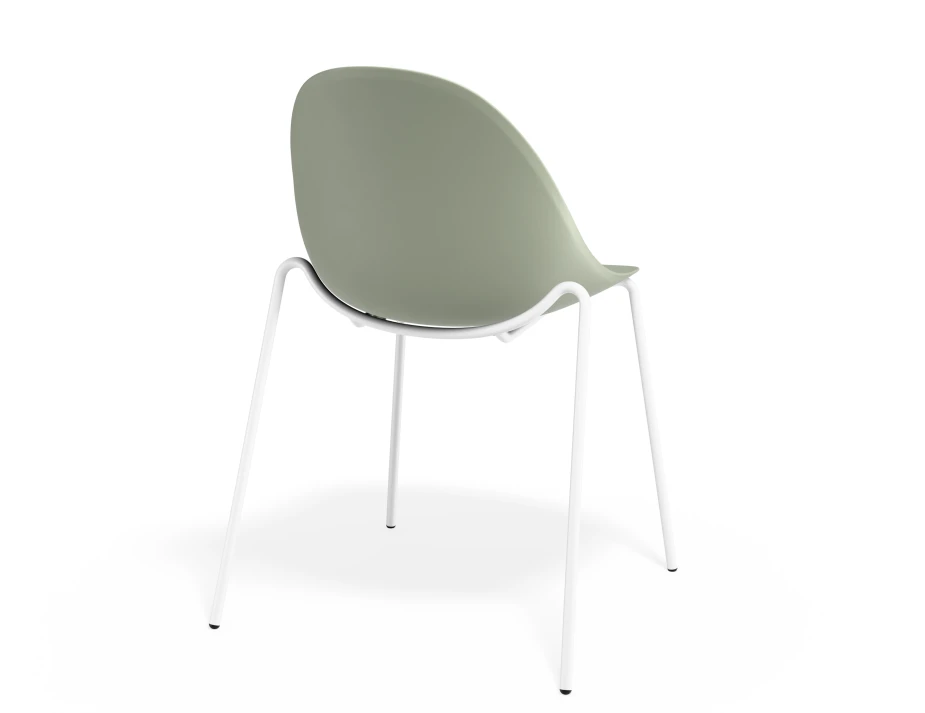 Pebble Chair Greenseat 4postwhite