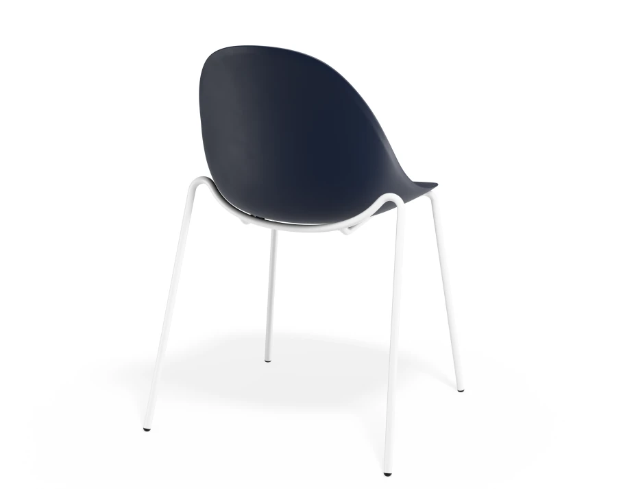 Pebble Chair Navyseat 4postwhite