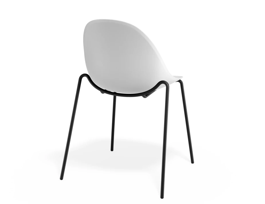 Pebble Chair Whiteseat 4postblack