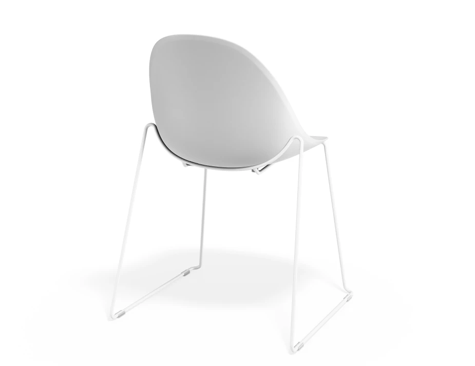 Pebble Chair Whiteseat Sledwhite