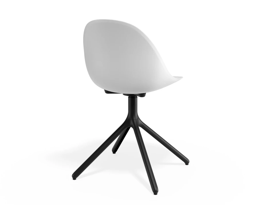 Pebble Chair Whiteseat Swivelbase