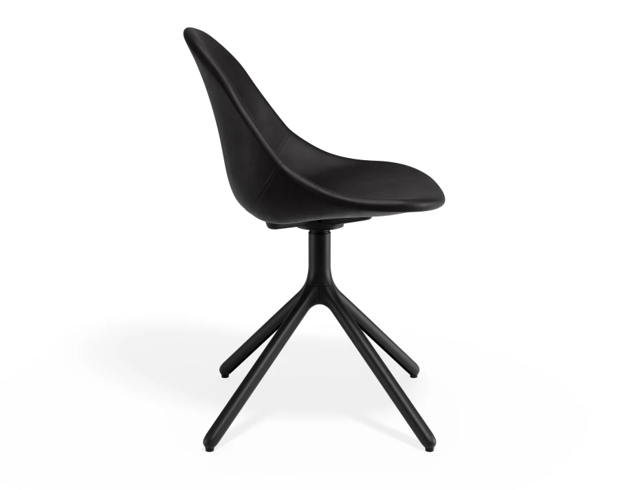 Pebble Chair Blackpuseat Swivelbase