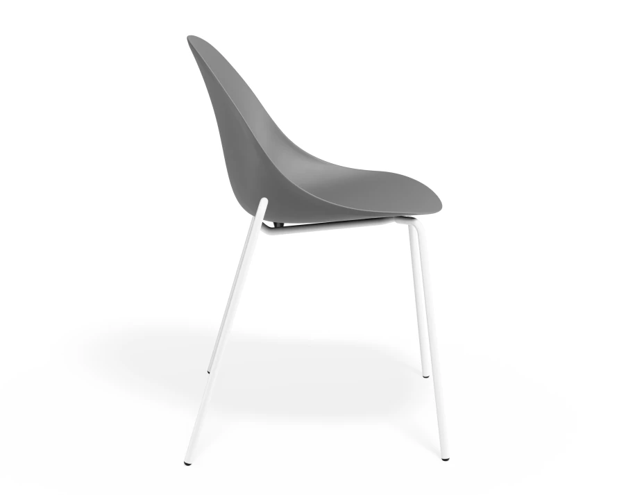 Pebble Chair Greyseatv2 4postwhite