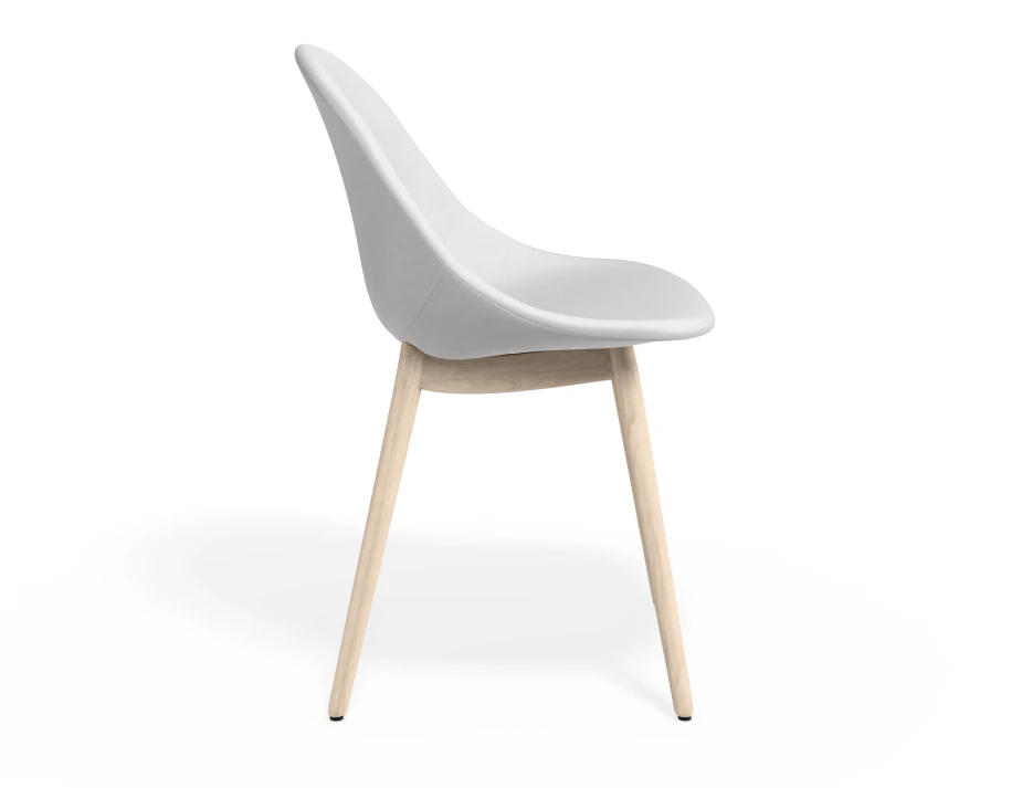 Pebble Chair Whitepuseat Beechbase
