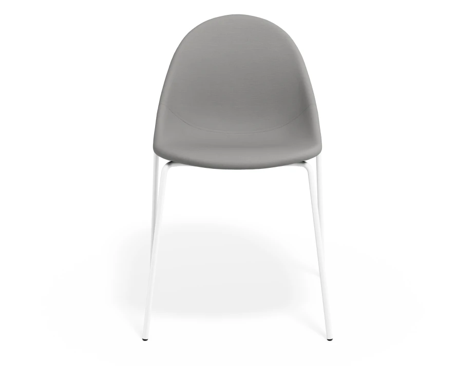 Pebble Chair Cloudgreyfabricseat 4postwhite