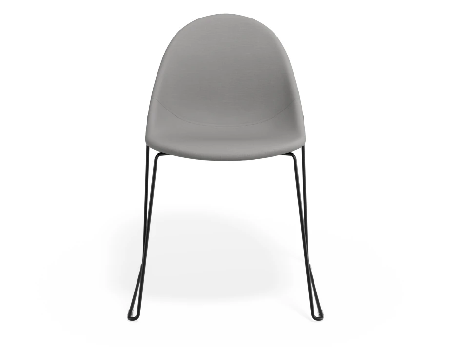Pebble Chair Cloudgreyfabricseat Sledblack