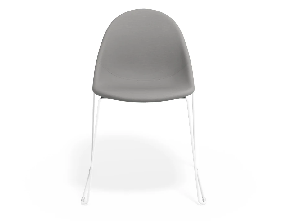 Pebble Chair Cloudgreyfabricseat Sledwhite
