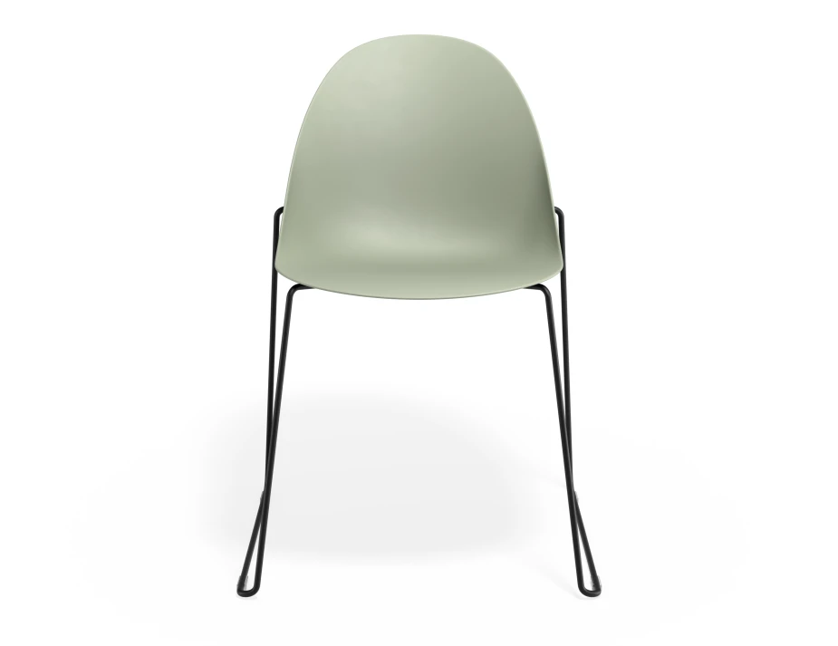 Pebble Chair Greenseat Sledblack