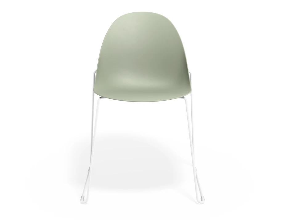 Pebble Chair Greenseat Sledwhite