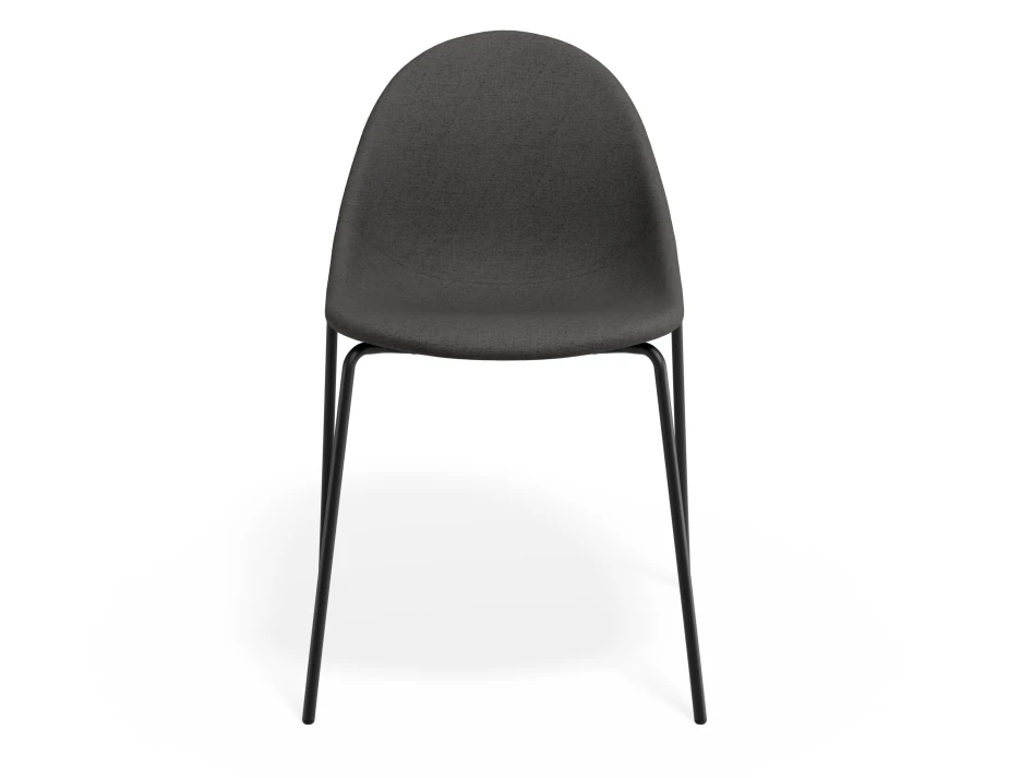 Pebble Chair Greyfabricseat 4postblack