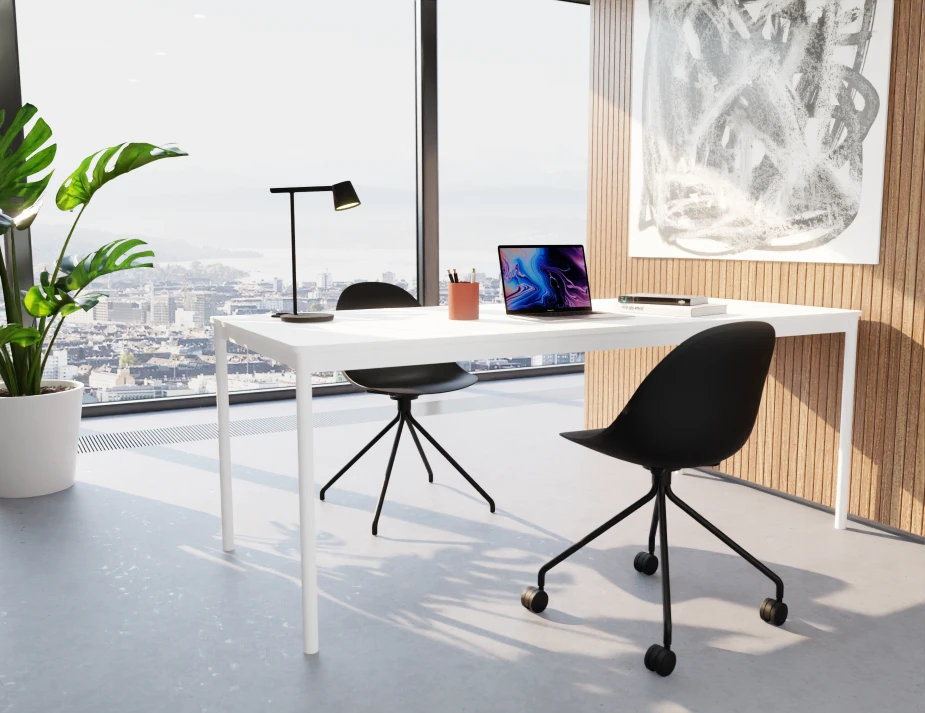 Pebble Swivel Chairs Black Angle