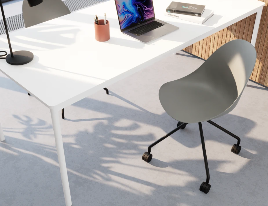 Pebble Swivel Chairs Grey Angle