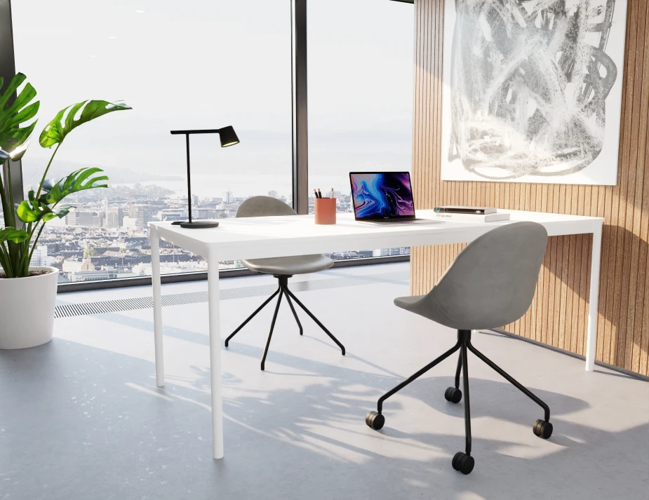 Pebble Swivel Chairs Grey Leather Angle