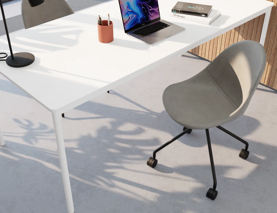 Pebble Swivel Chairs Grey Leather Angle
