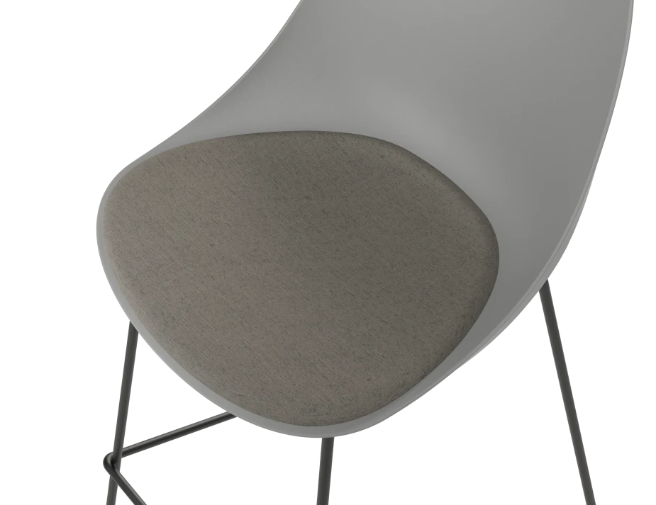 Grey Seat Dark Grey Fabric Cushion