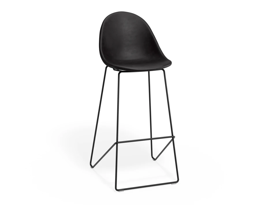Pebble Barstool Blackpuseat Blackframe