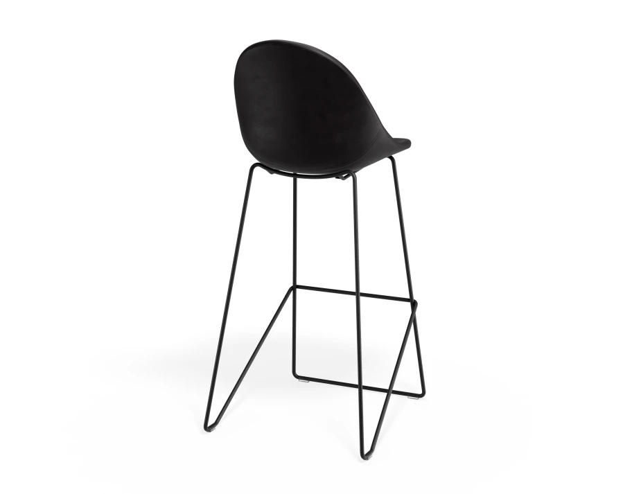 Pebble Barstool Blackpuseat Blackframe
