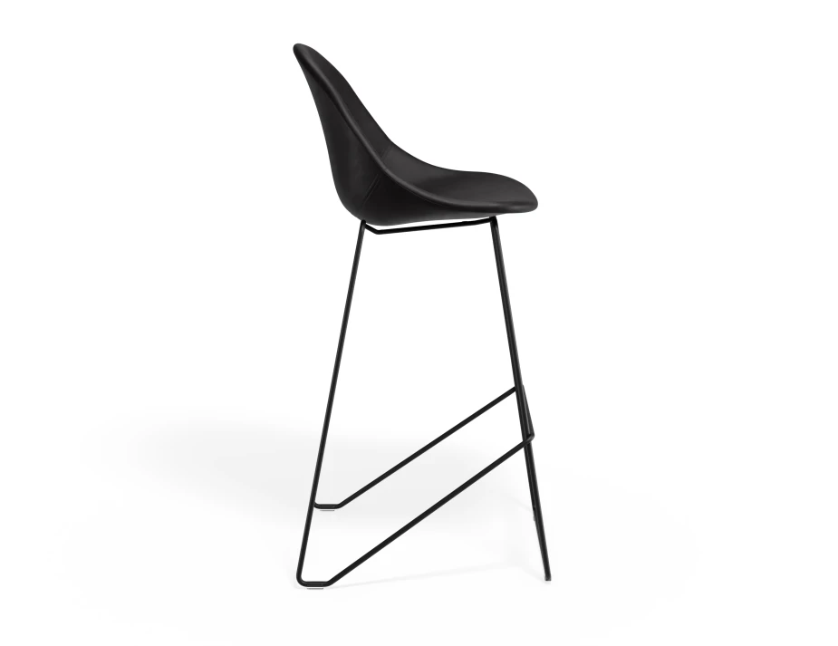 Pebble Barstool Blackpuseat Blackframe