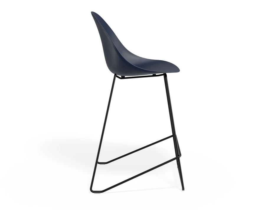 Pebble Kitchenstool Navyseat Blackframe