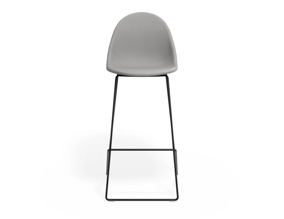 Pebble Barstool Cloudgreyfabricseat Blackframe
